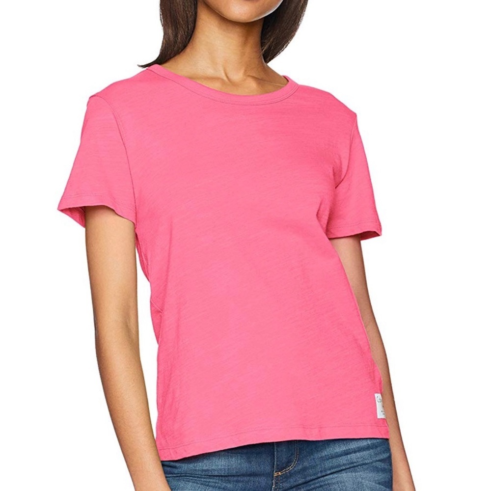 Calvin Klein Women’s Logo Slub Pink Tee Size Large NWT